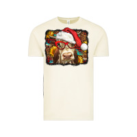 Vintage Arctic Christmas Cow Vintage Tee - LillyAllenDesigns