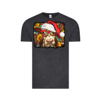 Vintage Black Christmas Cow Vintage Tee - LillyAllenDesigns