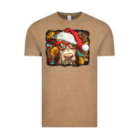 Vintage Coffee Christmas Cow Vintage Tee - LillyAllenDesigns