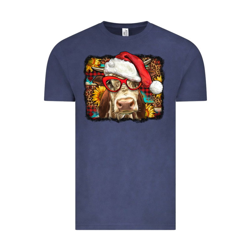 Christmas Cow Vintage Tee by LillyAllenDesigns | Teevron