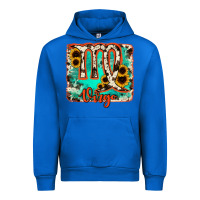 Cobalt virgo turquoise cowhide Urban Hoodie - RanaPortraitStore