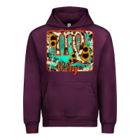 Mauve Wine virgo turquoise cowhide Urban Hoodie - RanaPortraitStore