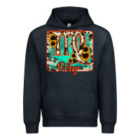 Navy virgo turquoise cowhide Urban Hoodie - RanaPortraitStore