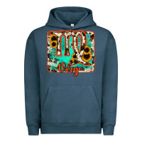 Pigment Midnight Navy virgo turquoise cowhide Urban Hoodie - RanaPortraitStore