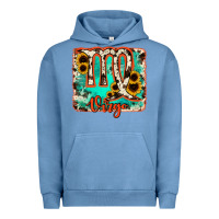 Pigment Pebble Blue virgo turquoise cowhide Urban Hoodie - RanaPortraitStore