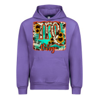Tulip virgo turquoise cowhide Urban Hoodie - RanaPortraitStore