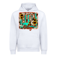 White virgo turquoise cowhide Urban Hoodie - RanaPortraitStore