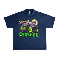 Navy Monster Crusher Urban Heavy Tee - CowhideDigitalArt