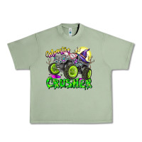 Oil Green Monster Crusher Urban Heavy Tee - CowhideDigitalArt