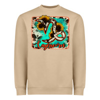 Mushroom capricorn turquoise cowhide Heavyweight Sweatshirt - RanaPortraitStore