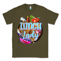 Army Green western lunch lady Classic Tee - BarkalooDesign