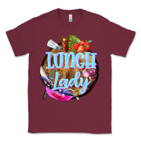 Burgundy western lunch lady Classic Tee - BarkalooDesign