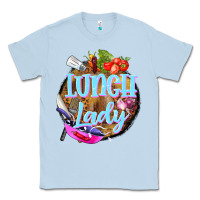 Dusty Blue western lunch lady Classic Tee - BarkalooDesign