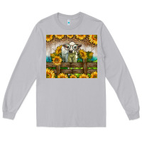 Moon Dust Western Charolais Heifer With Sunflowers Long Sleeve Tee - LillyAllenDesigns