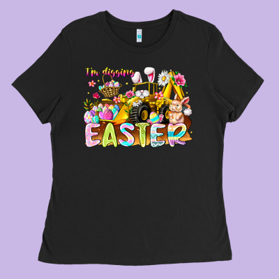 Im Digging Easter Ladies Tee Designed By Cowhidedigitalart