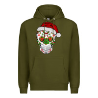 Army Green sugar skull  christmas Premium Hoodie - BarkalooDesign