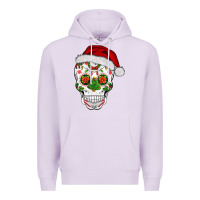 Lilac sugar skull  christmas Premium Hoodie - BarkalooDesign