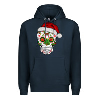 Navy sugar skull  christmas Premium Hoodie - BarkalooDesign