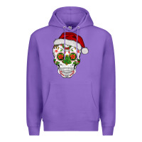 Purple sugar skull  christmas Premium Hoodie - BarkalooDesign