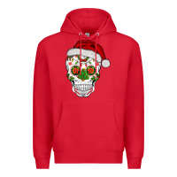 Red sugar skull  christmas Premium Hoodie - BarkalooDesign