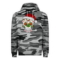 Slate Camo sugar skull  christmas Premium Hoodie - BarkalooDesign