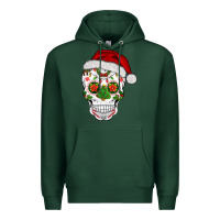 Sports Green sugar skull  christmas Premium Hoodie - BarkalooDesign