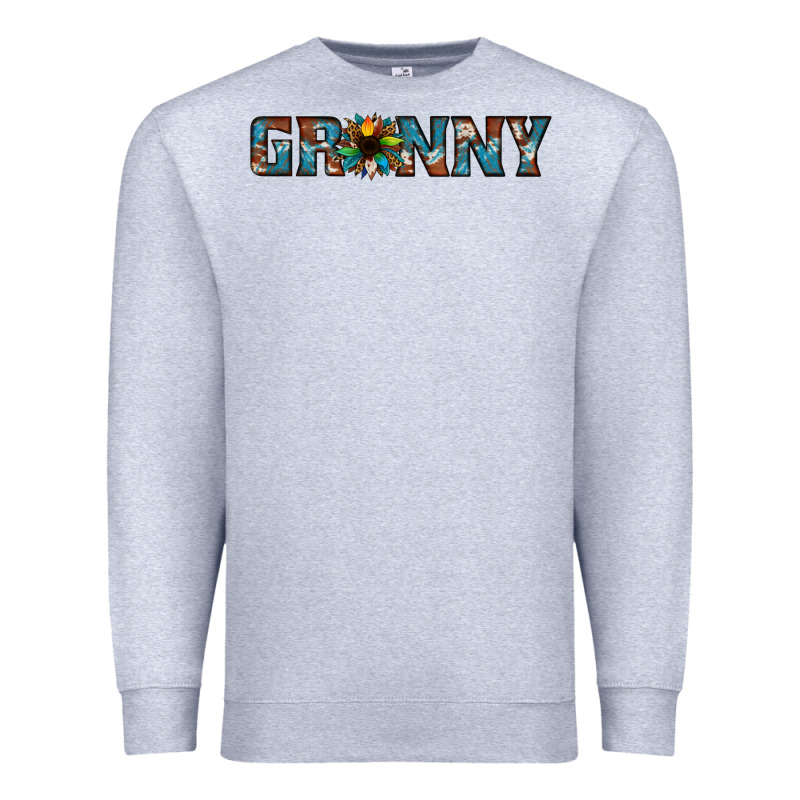 Granny Cowhide Sunflower Premium Sweatshirt by Jasminsmagicworld | Teevron