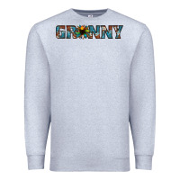 Heather Grey granny cowhide sunflower Premium Sweatshirt - Jasminsmagicworld
