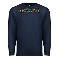 Navy granny cowhide sunflower Premium Sweatshirt - Jasminsmagicworld