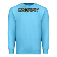 Ocean Blue granny cowhide sunflower Premium Sweatshirt - Jasminsmagicworld