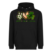 Black peace love st.patrick's day Heavyweight Hoodie - Jasminsmagicworld