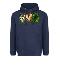 Navy peace love st.patrick's day Heavyweight Hoodie - Jasminsmagicworld