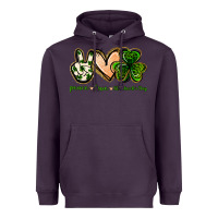 Plum peace love st.patrick's day Heavyweight Hoodie - Jasminsmagicworld