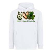 White peace love st.patrick's day Heavyweight Hoodie - Jasminsmagicworld