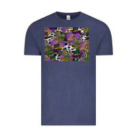 Vintage Denim mardi gras celebration pattern Vintage Tee - CowhideDigitalArt