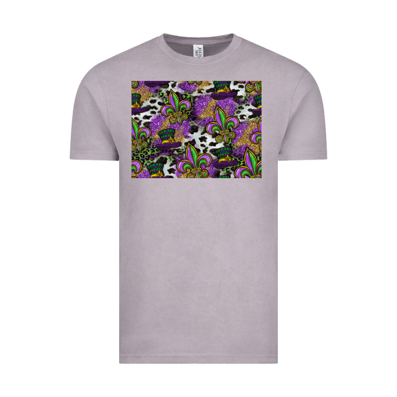Mardi Gras Celebration Pattern Vintage Tee by CowhideDigitalArt | Teevron