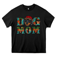 Black christmas dog mom dachshund Heavy Core Tee - RanaPortraitStore