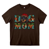 Chocolate Brown christmas dog mom dachshund Heavy Core Tee - RanaPortraitStore