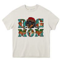 Cream christmas dog mom dachshund Heavy Core Tee - RanaPortraitStore
