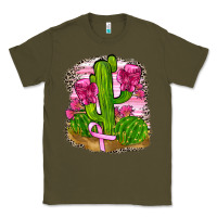 Army Green breast cancer cactus Classic Tee - FaDigitalArtStudio