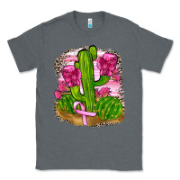 Charcoal Heather breast cancer cactus Classic Tee - FaDigitalArtStudio