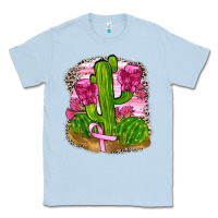 Dusty Blue breast cancer cactus Classic Tee - FaDigitalArtStudio