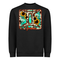 Black gemini turquoise cowhide Heavyweight Sweatshirt - RanaPortraitStore