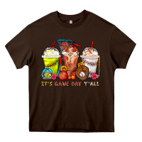 Chocolate Brown It's Game Day Y'all Softball,Baseball,Basketball C Heavy Core Tee - FaDigitalArtStudio