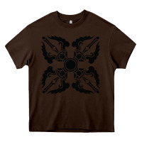 Chocolate Brown trippy psychedelic rave sacred geometry Heavy Core Tee - DesigneFamous