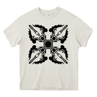 Cream trippy psychedelic rave sacred geometry Heavy Core Tee - DesigneFamous