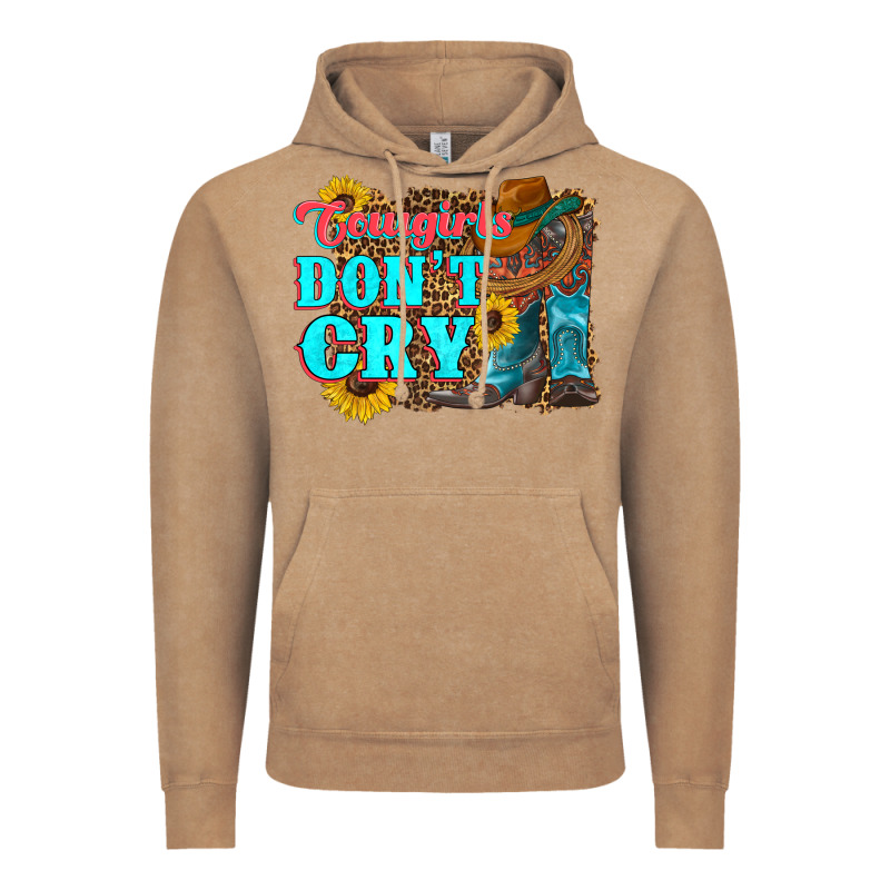 Cowgirls Don't Crty Boots Hat Sunflowers Vintage Hoodie by Artiststas | Teevron