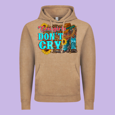 Cowgirls Don't Crty Boots Hat Sunflowers Vintage Hoodie Designed By Artiststas