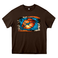 Chocolate Brown Basketball Lips Heavy Core Tee - Jasminsmagicworld