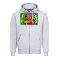 Heather Grey witchy woman hands Zipper Hoodie - Jasminsmagicworld